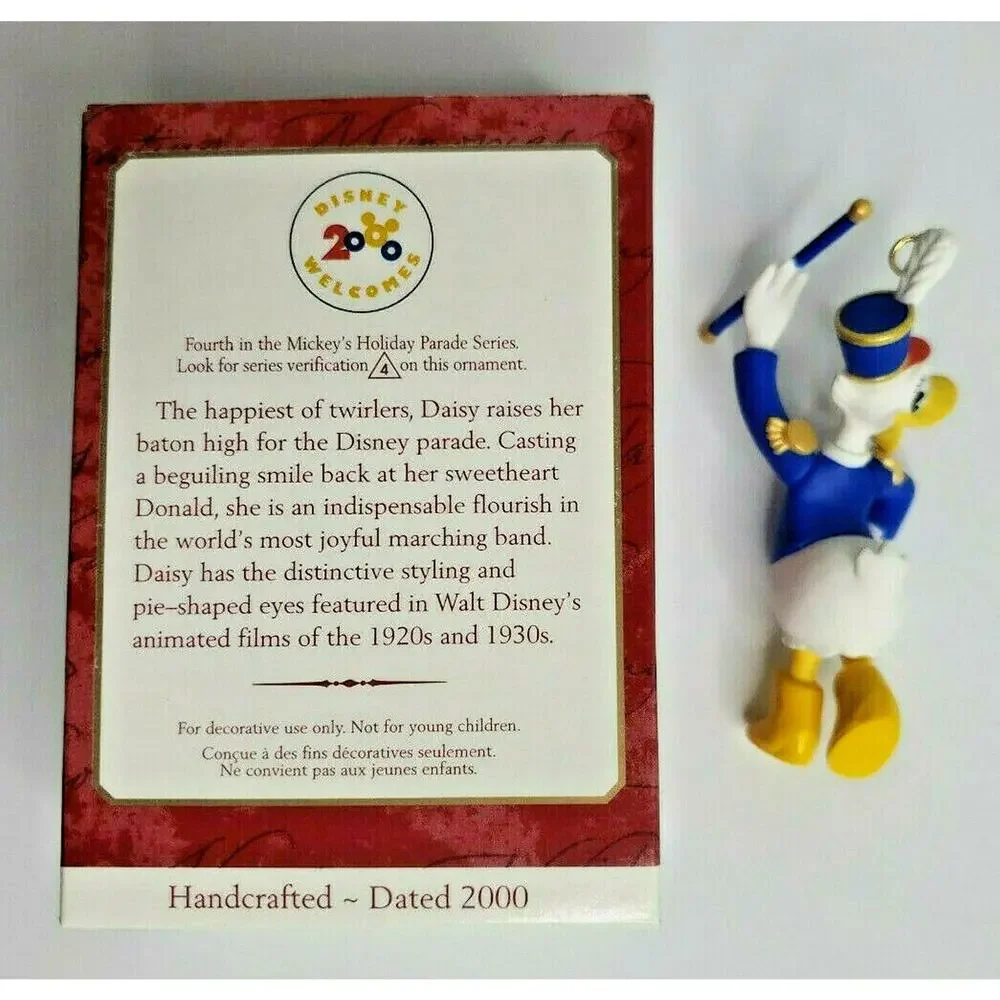 2000 Hallmark Disney Baton Twirler Daisy Holiday‎ Parade Ornament U70/4034